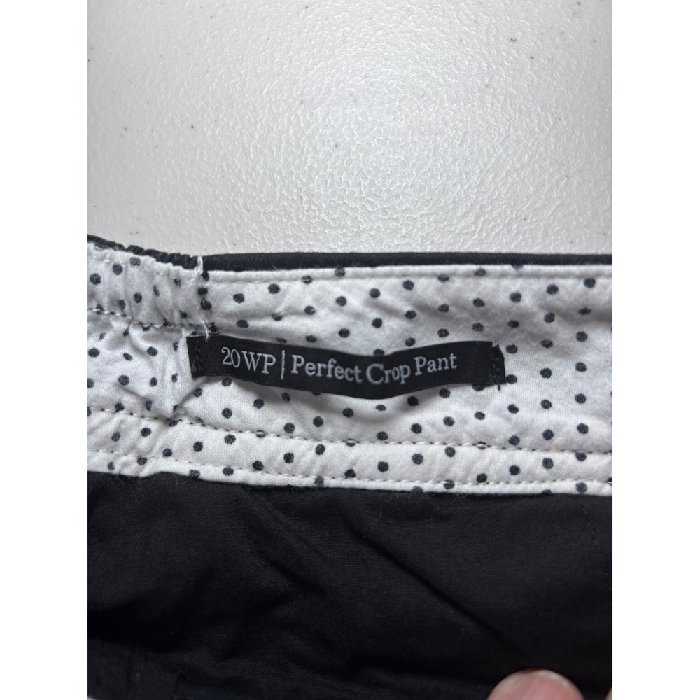 Talbots Perfect Crop Pant Black 20WP Plus Petite Cotton Stretch Chino Cropped - Picture 4 of 9